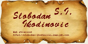 Slobodan Ikodinović vizit kartica